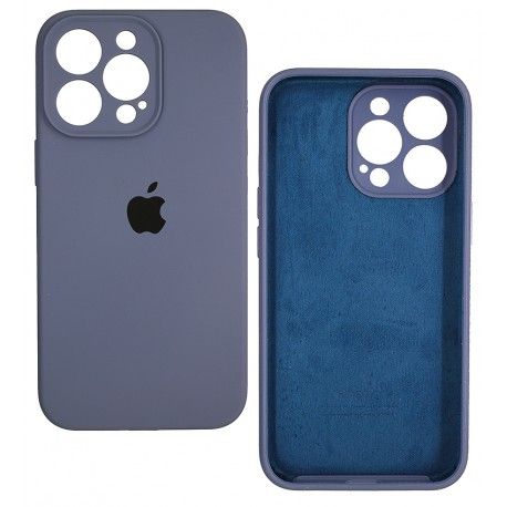Чохол для Apple iPhone 13 Pro, Silicone case Size with Frame, софттач силікон, Lavender grey (168962)