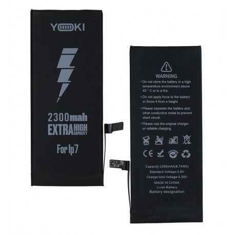 Акумулятор Yoki Extra для Apple iPhone 7, Li-ion, 3,8 В, 2300 мАг, посилений (157685)