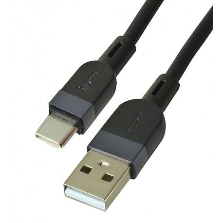Кабель Type-C - USB, Hoco X109, силіконовий, 3,0А, 3 м, чорний (169845)
