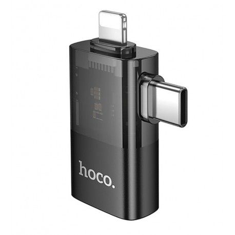 Перехідник Hoco UA36E Lightning, Type-C на Lightning чорний (169998)