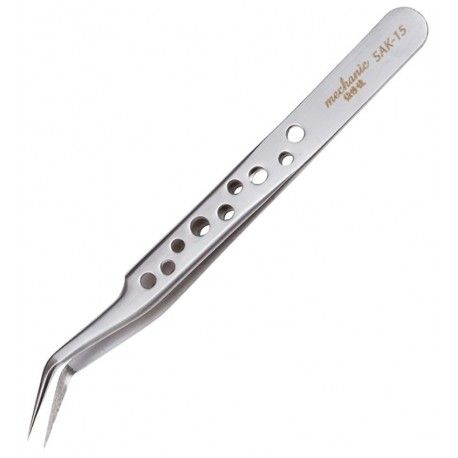 Пінцет монтажний Mechanic SAK-15, вигнутий, 120 мм (171382)