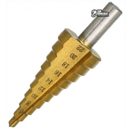 Свердло багатоступінчате YATO HSS 4241, = 4-22 мм, L = 75 мм (124575)