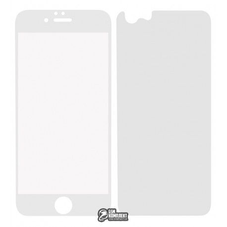 Захисне скло Remax Full Cover для Iphone 6/6S із захисною плівкою на задню кришку, білий колір (122684)