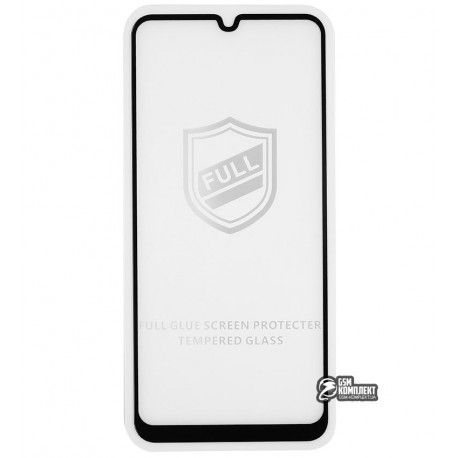 Загартоване захисне скло для Samsung A405 Galaxy A40 2019, 0,26 мм 9H, 2.5D, Full Glue, чорний колір (133460)