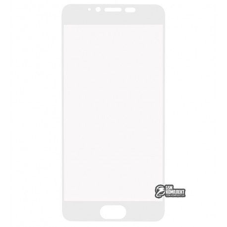 Загартоване захисне скло Tiger Glass для Meizu M5, 0,26 mm 9H, 2.5D, білий колір (125534)
