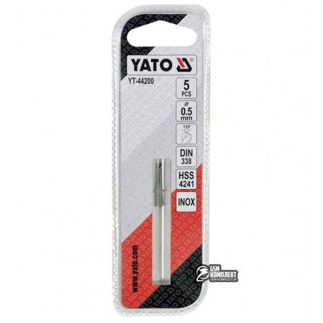 Свердло по металу PREMIUM YATO YT-44200 HSS 4241, 0,5 мм (136720)