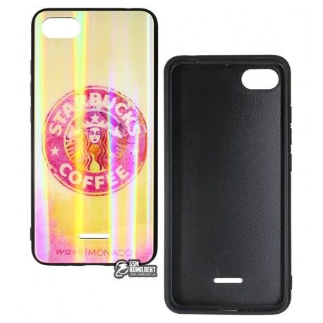 Чохол для Xiaomi Redmi 6A, WAVE Monaco Case, силікон-скло, starbucks (137720)