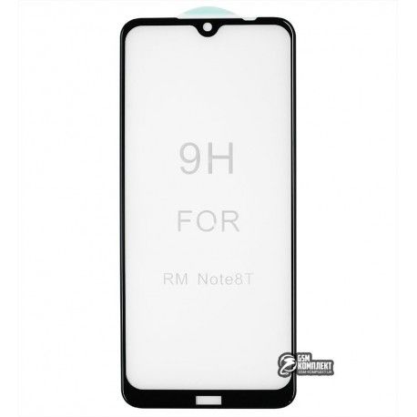 Загартоване захисне скло для Xiaomi Redmi Note 8T, 0,26 мм 9H, 4D, чорний колір (138823)