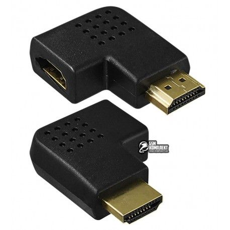 Перехідник кутовий горизонтальний, штекер HDMI - роз єм HDMI, лівий (139083)