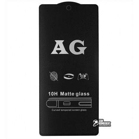 Загартоване захисне скло для Samsung G770 Galaxy S10 Lite (2020), 2.5D, Full Glue, матове, чорний колір (140949)