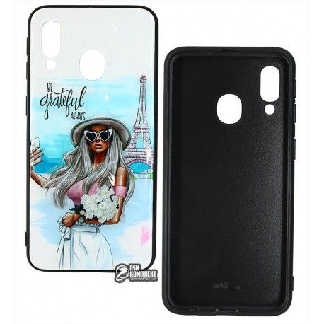 Чохол для Samsung A405 Galaxy A40 (2020), силіконовий, Ladies Paris (141182)