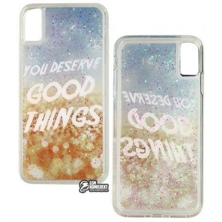 Чохол для iPhone Xs Max, Brilliant water case, акваріум з блискітками, above the sky (141780)