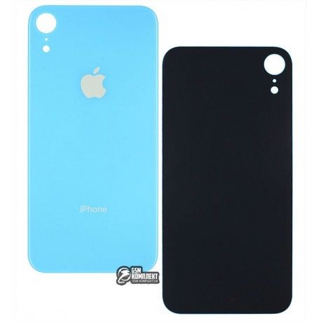 Задня панель корпусу iPhone XR, блакитна, без зняття рамки камери, big hole (140610)