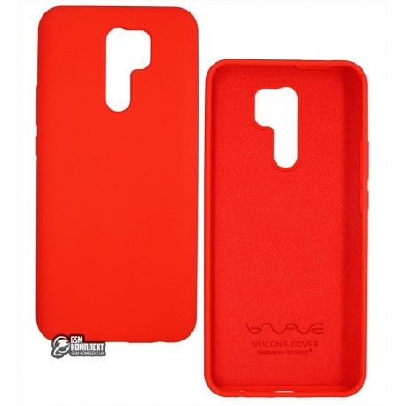 Чохол для Xiaomi Redmi 9, Silicone cover, софттач силікон, червоний (142378)