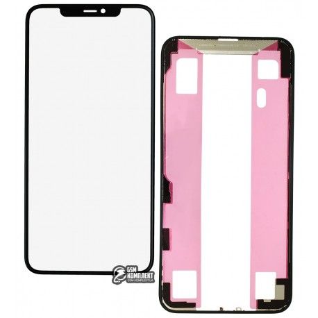 Скло дисплея iPhone 11 Pro Max, з OCA-плівкою, чорне (141343)