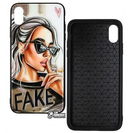 Чохол для iPhone XS Max, Ladies Fake Prism, пластик-силікон (142826)