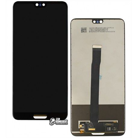 Дисплей для Huawei P20, чорний, з тачскріном, grade B, High quality, EML-L29 / EML-L09 (140437)