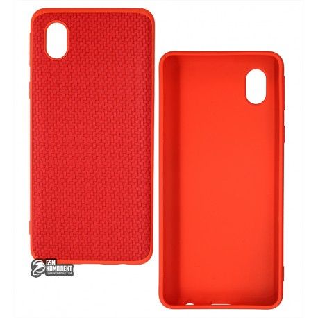 Чохол для Samsung A013 Galaxy A01 Core, M013 M01 Core, Carbon, силіконовий, червоний (146787)