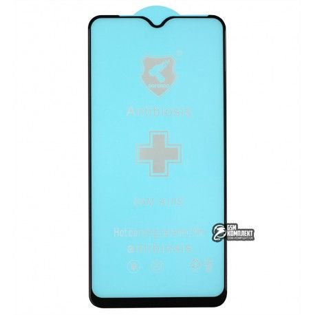 Захисне скло для Samsung A107 Galaxy A10s (2019), M017 Galaxy M01s, Polycarbone, 3D, з фаскою, чорне (147593)
