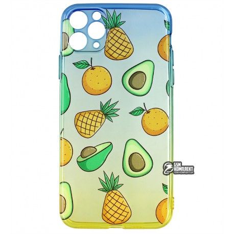 Чохол для iPhone 11 Pro Max, WAVE Sweet Acid, силікон, (blue/yellow/avocado) (149780)