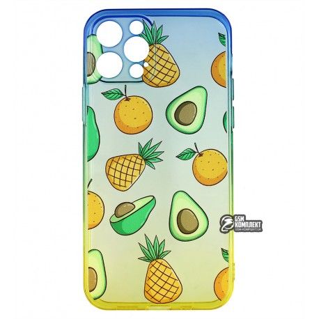 Чохол для iPhone 12 Pro, WAVE Sweet Acid, силікон, (blue/yellow/avocado) (149792)