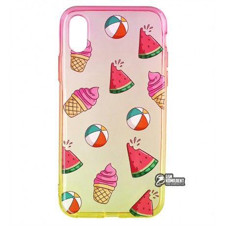 Чохол для iPhone X/Xs, WAVE Sweet Acid, силікон, (red/yellow/watermelon) (149800)