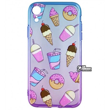 Чохол для iPhone Xr, WAVE Sweet Acid, силікон, (blue/purple/soda) (149806)