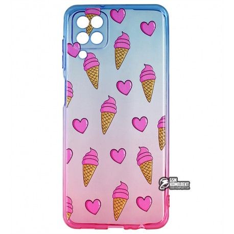 Чохол для Samsung A125 Galaxy A12, wave Sweet Acid, силікон, (blue/pink/ice cream) (149822)