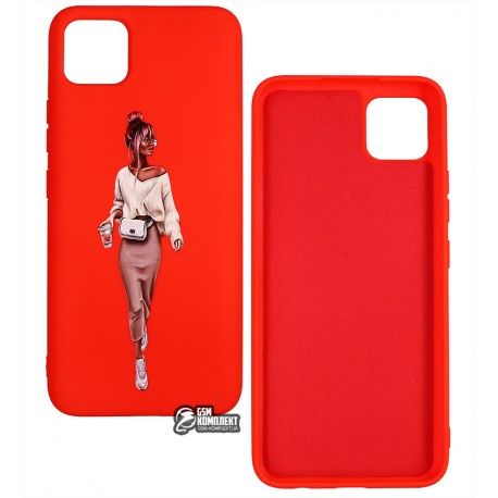 Чохол для Realme C11, ART Lady red, силіконовий (149418)