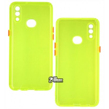 Чохол для Samsung A107 Galaxy A10s, M107 Galaxy M10s (2019), Acid Color, прозорий силікон, lime green (150791)