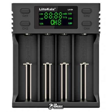 Зарядний пристрій Liitokala Lii-S4, 4 канали, Ni-Mh/Li-ion/Ni-CD/18650 (152681)