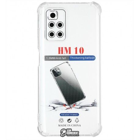 Чохол для Xiaomi Redmi 10, WXD HQ, силіконовий, протиударний, прозорий (152845)