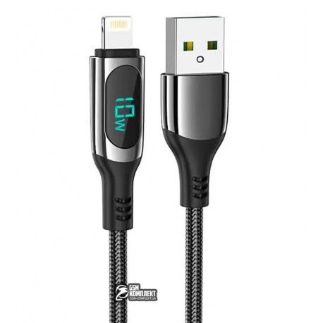 Кабель Lightning USB, Hoco S51 Extreme, 2.4A 1.2m, чорний (154356)