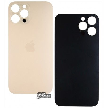 Задня панель корпуса для Apple iPhone 12 Pro Max, золотистий, без зняття рамки камери, big hole (154051)