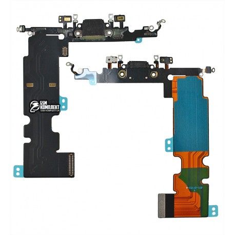 Шлейф для iPhone 8 Plus, конектора зарядки, чорний, China quality (135083)