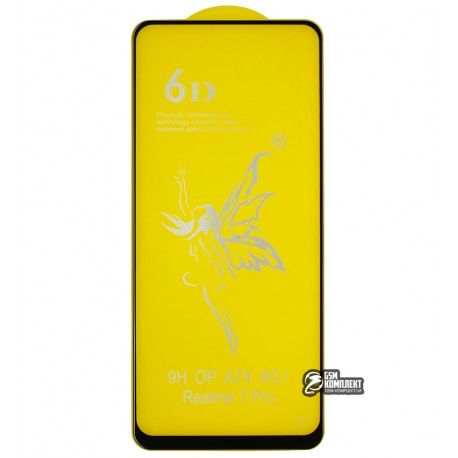 Загартоване захисне скло для Oppo A74 4G, 3D, Full Glue, чорне (156643)