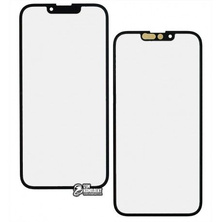Скло дисплея для Apple iPhone 13, з OCA-плівкою, чорний (156613)
