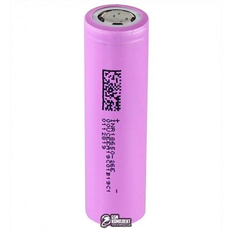 Акумулятор INR 18650 - 26E, (Li-ion 3.7V 2600mAh), бузковий, з розбирання, протестований (157056)