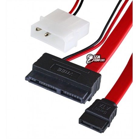 Кабель Cablexpert CC-MSATA-001 (Molex)+SATA на MicroSATA, 250 мм для жорсткого диску (157115)