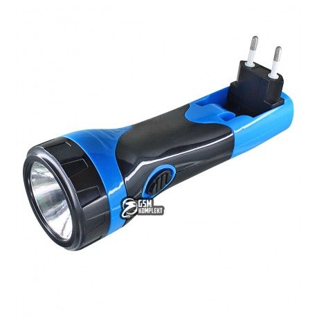 Ліхтарик Luxury 1031, 1W+9SMD, ЗУ 220V, вбудований акумулятор (155990)
