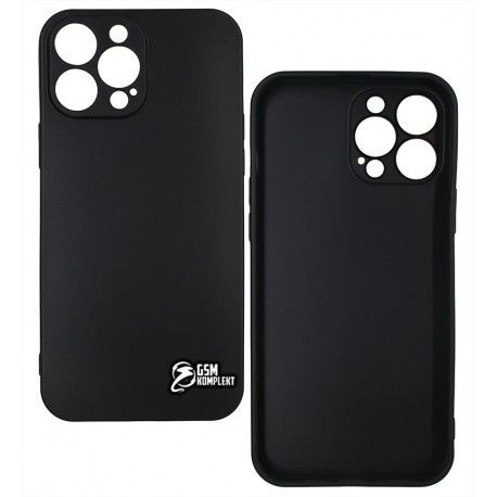 Чохол для iPhone 13 Pro Max (6.7 ), Joy (Black Matt ), матовий силікон, чорний (158754)
