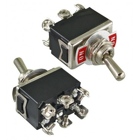 Тумблер E-TEN1321, 2 групи, 6 pin, 2 положення перемикача (ON-ON), 250V/15A (159569)