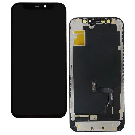 Дисплей для Apple iPhone 12 mini, чорний, з сенсорним екраном, з рамкою, (TFT), China quality, Tianma (150376)