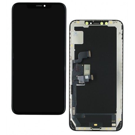 Дисплей для Apple iPhone XS Max, чорний, з рамкою, Original (PRC), Self-welded OEM (154390)