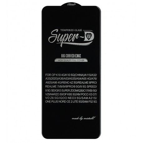 Захисне скло для Oppo A51, Oppo A53, Oppo A32 (2020), 5D, MTB Super, Full Glue, чорне (160241)