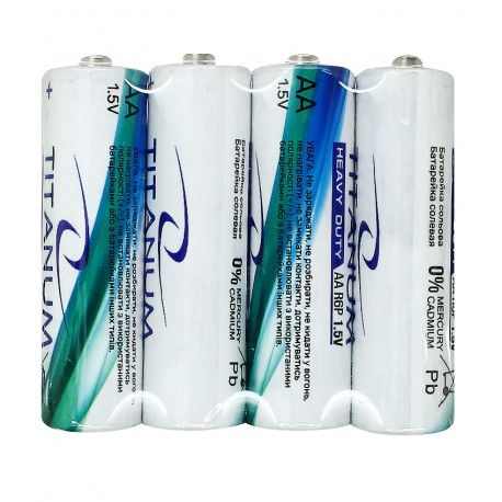 Батарейка Titanium R06 сольова (Zinc-Carbon), AA, 4 шт. (160115)