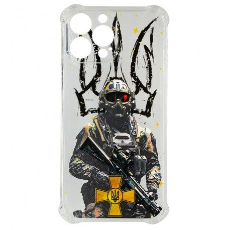Чохол для iPhone 13 Pro Max WAVE Army, прозорий силікон, warrior (160970)