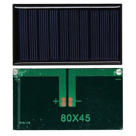 Сонячна батарея 80*45 мм, 0,41W, 5,5V, 75mA, моно (162696)