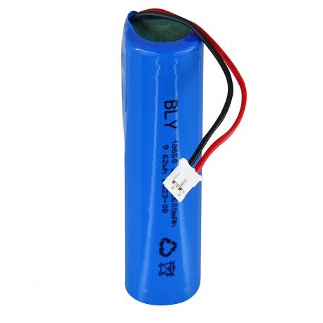 Акумулятор 18650, (Li-ion 3.7V 2600mAh), із захистом та проводами під паяння (162932)