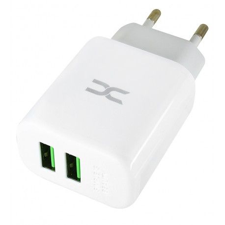Мережевий зарядний пристрій DC, 2USB FastCharger 2.4А, (CA-D24) білий (163167)